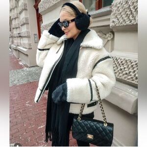 Popular Zara Shearling Bomber Jacket
